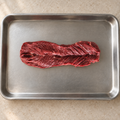 Hanger Steak - Świeca Wołowa (Stek Rzeźnika) - taca stalowa