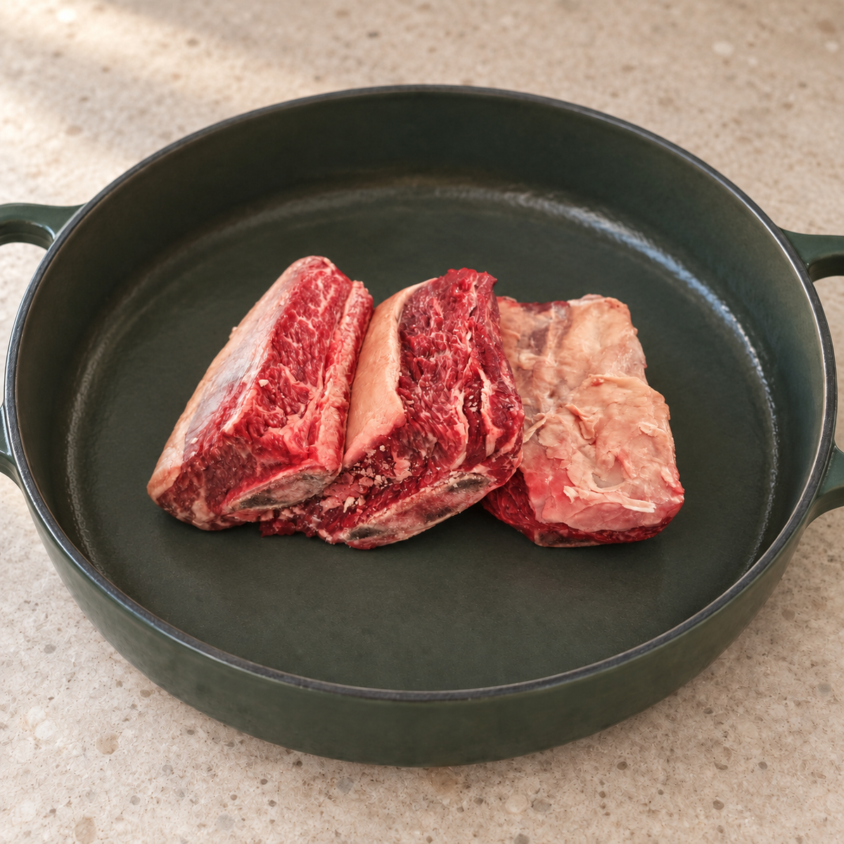Żebra Wołowe Mięsiste - Beef Short Ribs - brytfanna emaliowana